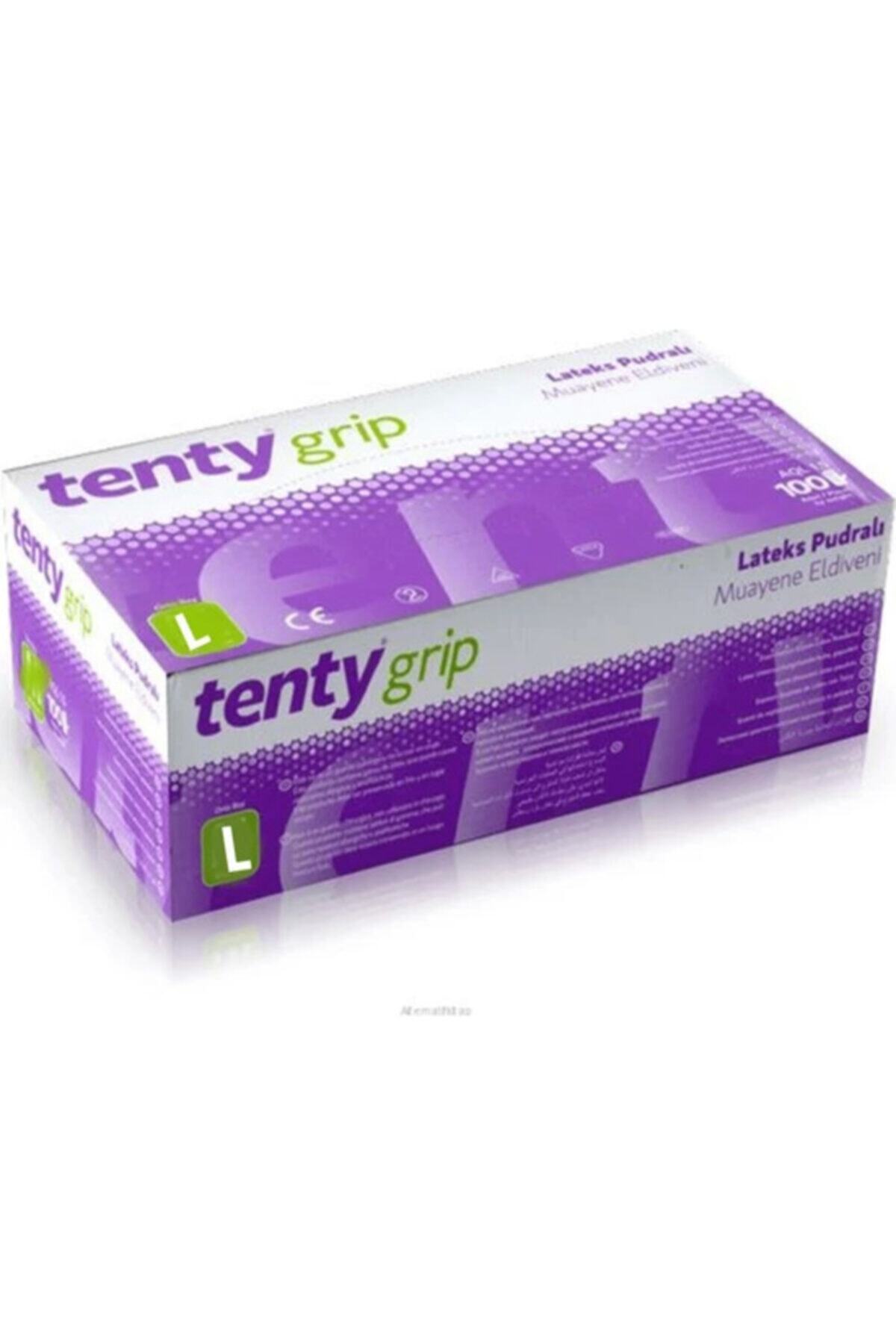 Tenty Grip Lateks Pudralı Muayne Eldiveni-large