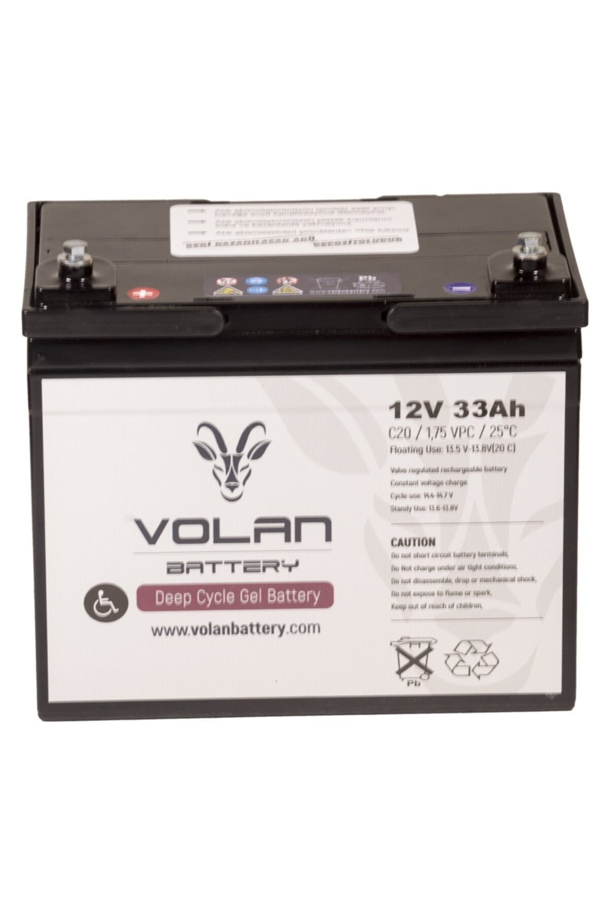 Volan Battery 12 Volt 33 Amper Engelli Aracı Aküsü