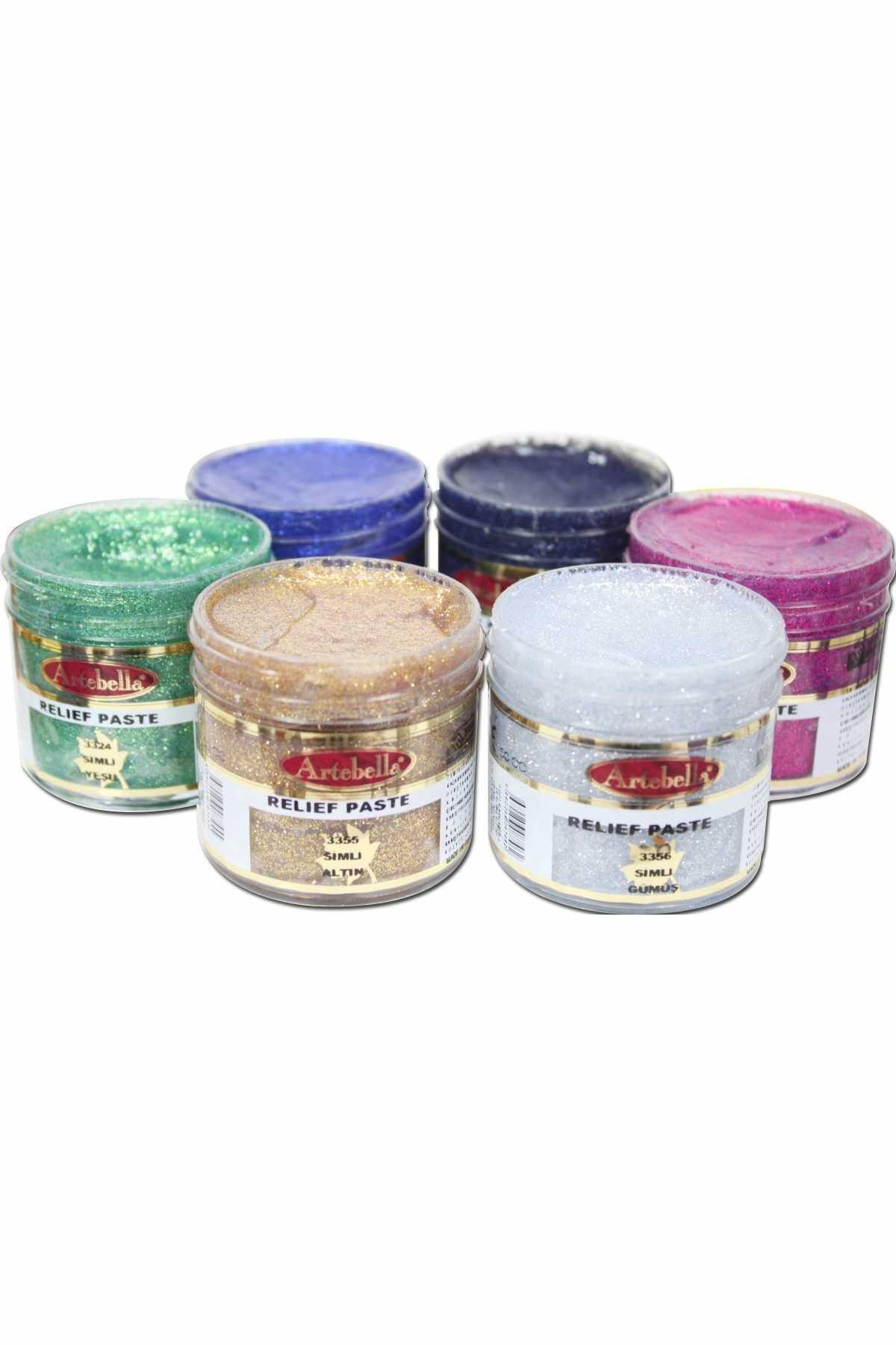 Artebella Arps0001 Simli Rölyef Pasta 50 Cc 6'lı Set-1