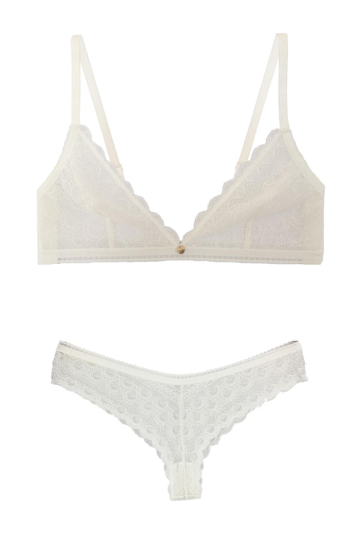 Pierre Cardin Kadın Ekru 4705 Nancy Bralet Sütyen Takım