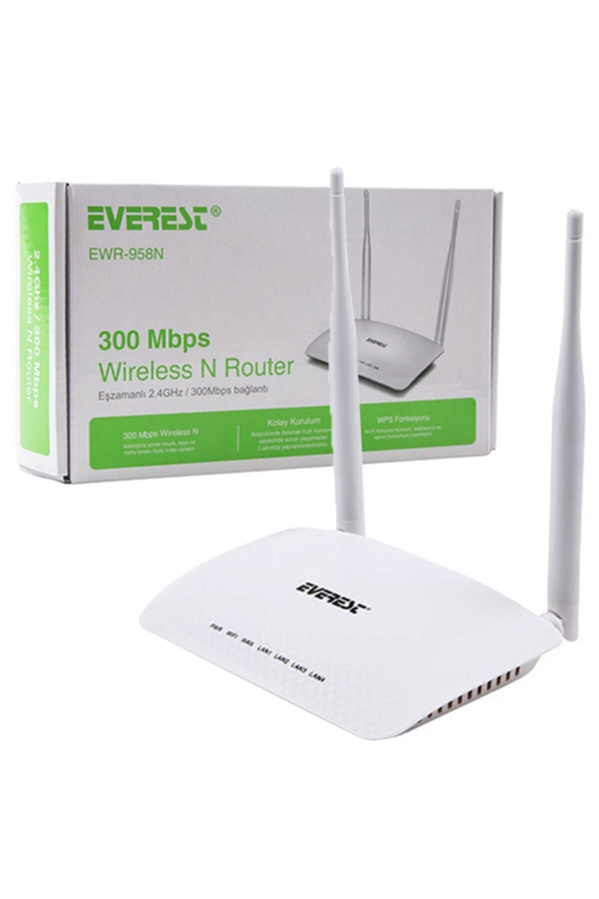 Everest Ewr-958n 300 Mbps 1 Wan+3 Lan Repeater Access Poınt