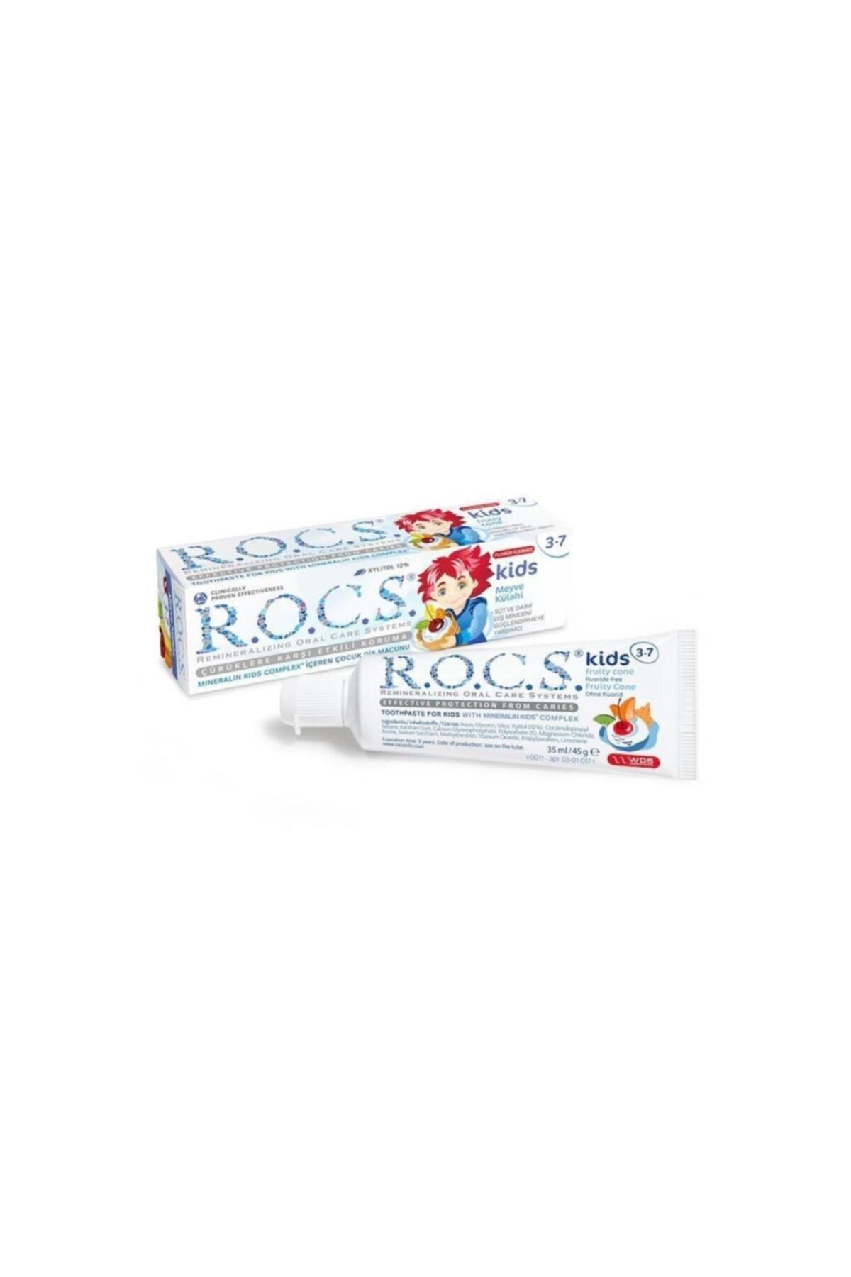 R.O.C.S. Rocs Kids Floridsiz Meyve Külahı Diş Macunu 45g (3-7 Yaş)