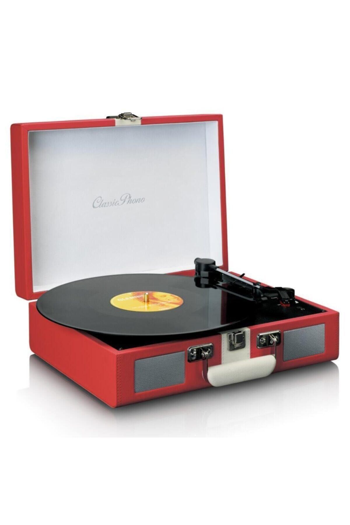Lenco Classic Phono Tt-110 Kırmızı Hoparlörlü Bluetoothlu Pikap Plak Çalar