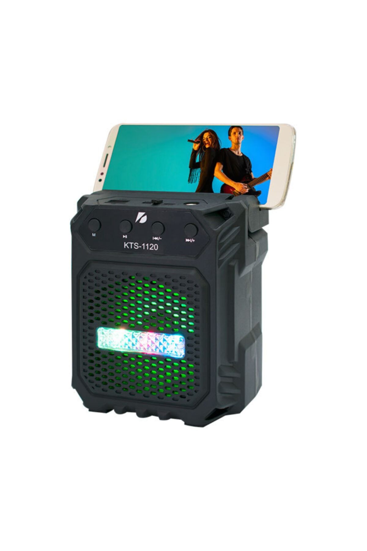 GFUZ Bluetooth Hoparlör Karaoke Mikrofon Led Işık Telefon Standlı Kablosuz Hoparlör Fm Radyo Usb-tf Kart