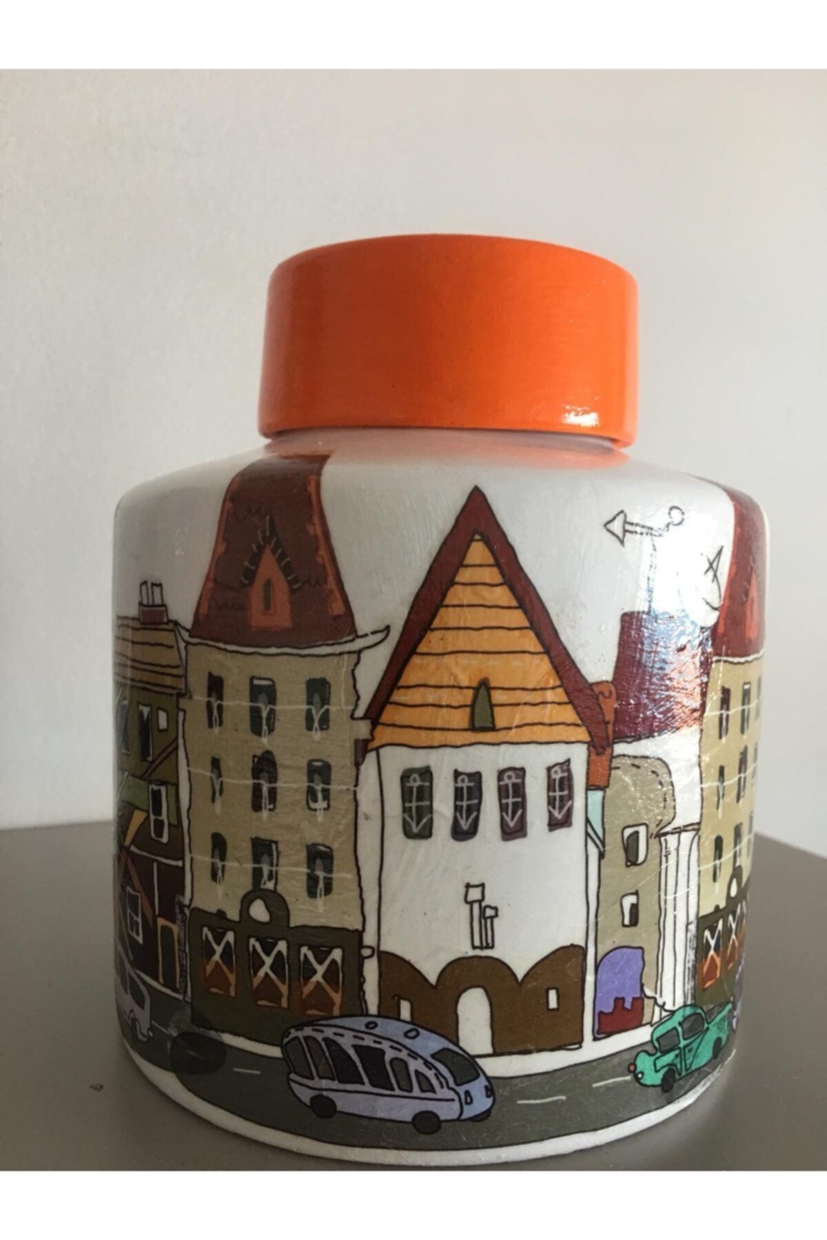HK HOME Renkli Evler Vazo