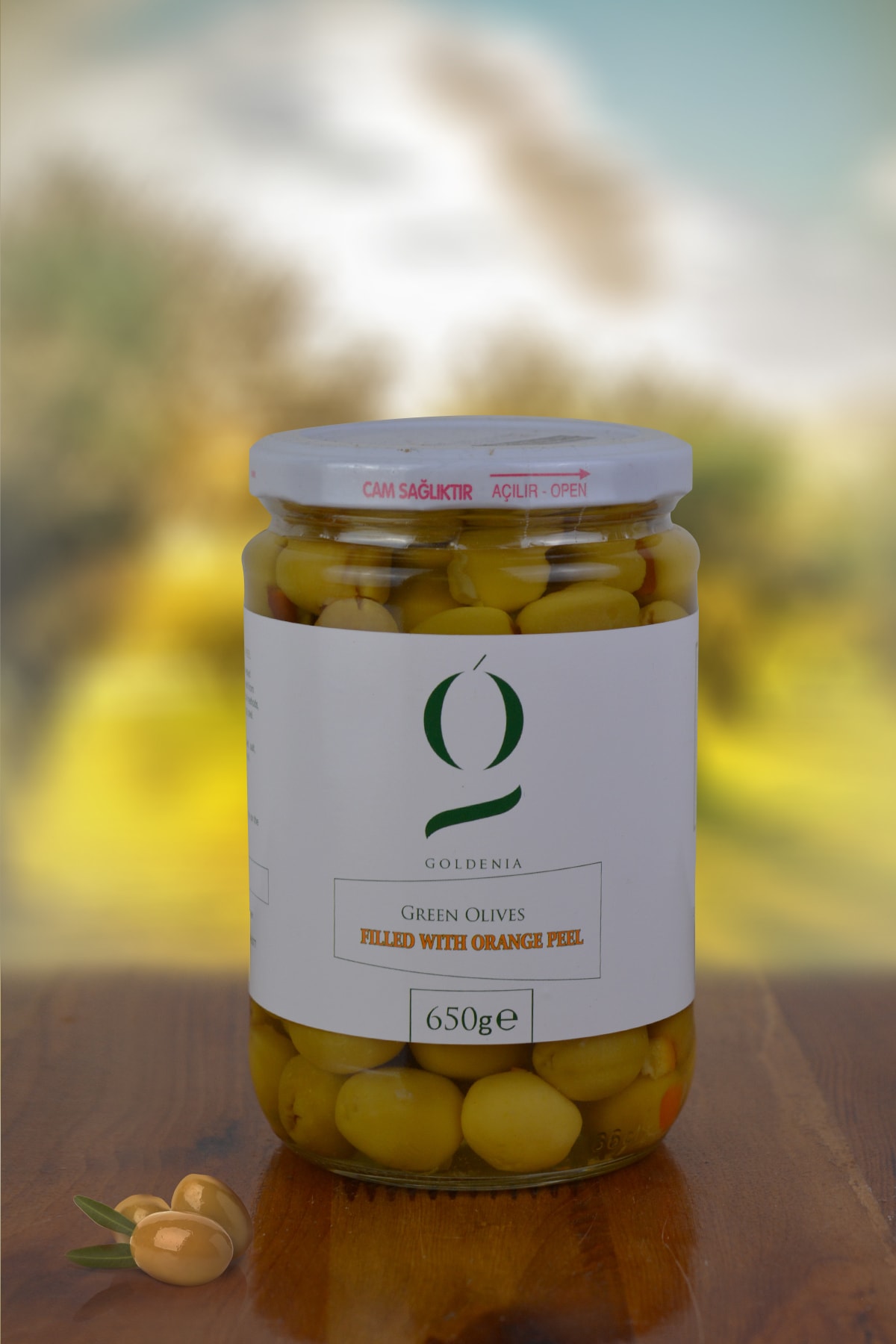 goldenia Ayvalık Tipi Yeşil Kırma Zeytin 1 kg