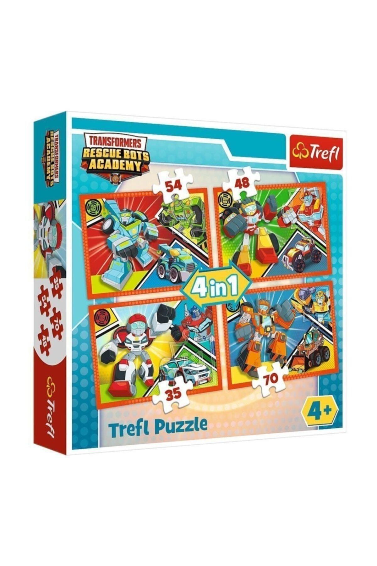 Trefl Puzzle 4 In 1 Hasbro Transformers Academy 34313
