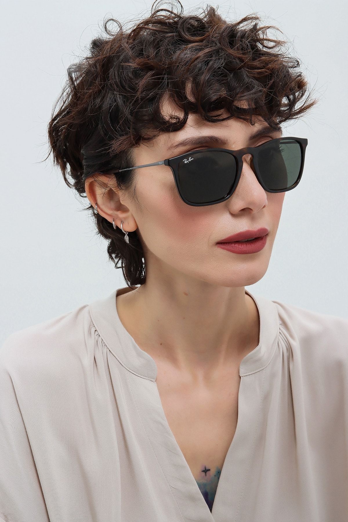 RayBan Unisex Siyah Rb 4187 Chris 710/71 54 Güneş Gözlüğü