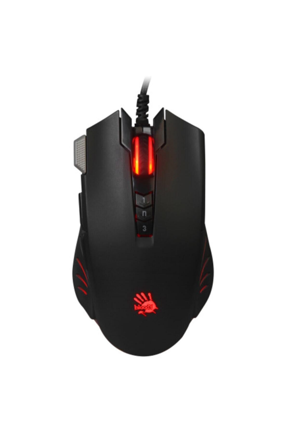 Bloody V9ma Siyah Uc3-4 Aktif Optik Metal Ayak 4000cpı Usb Gamer Mouse