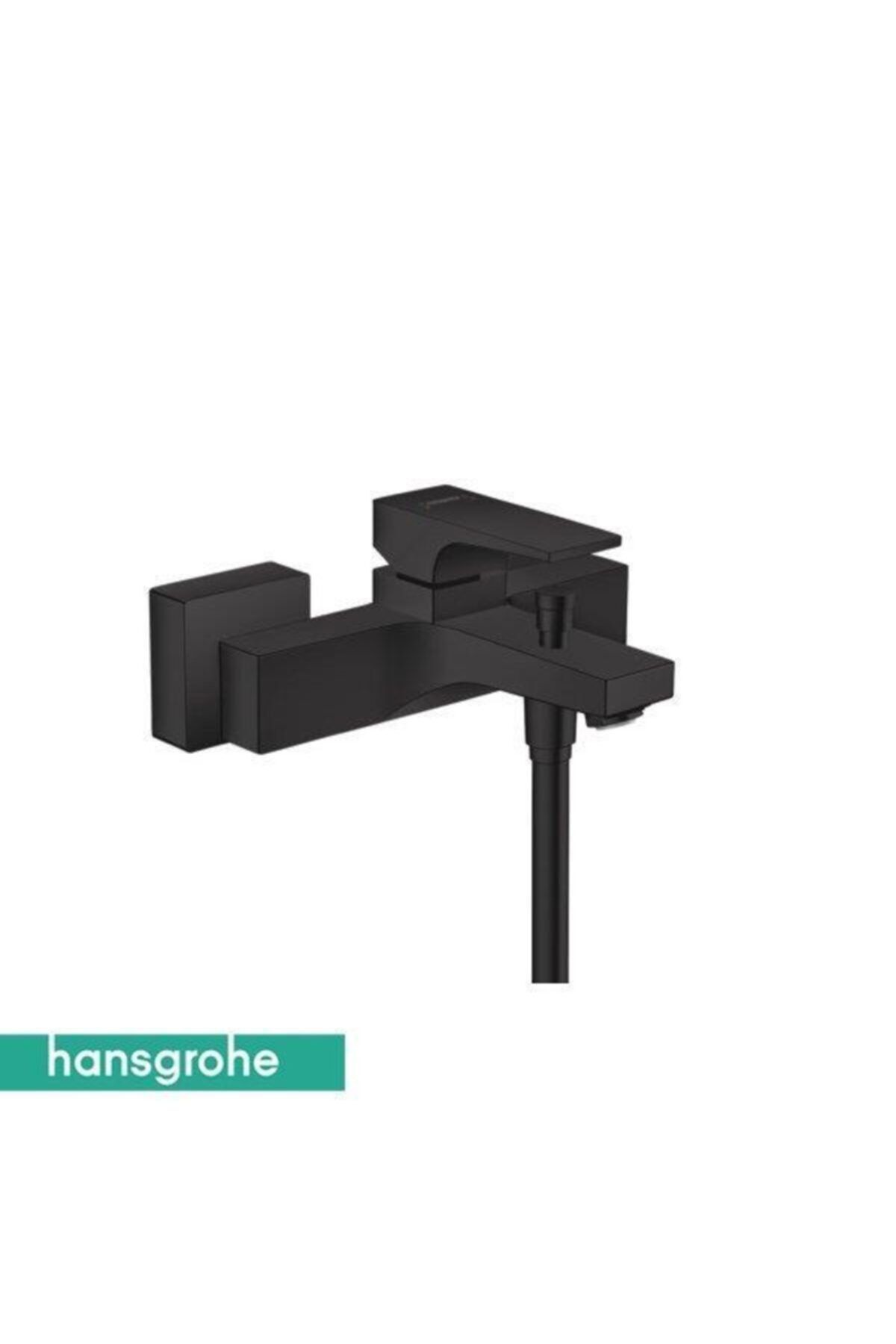 Hansgrohe Metropol Tek Kollu Banyo Bataryası Aplike, Çubuk Volan Ile Satin Siyah - Hng32540670