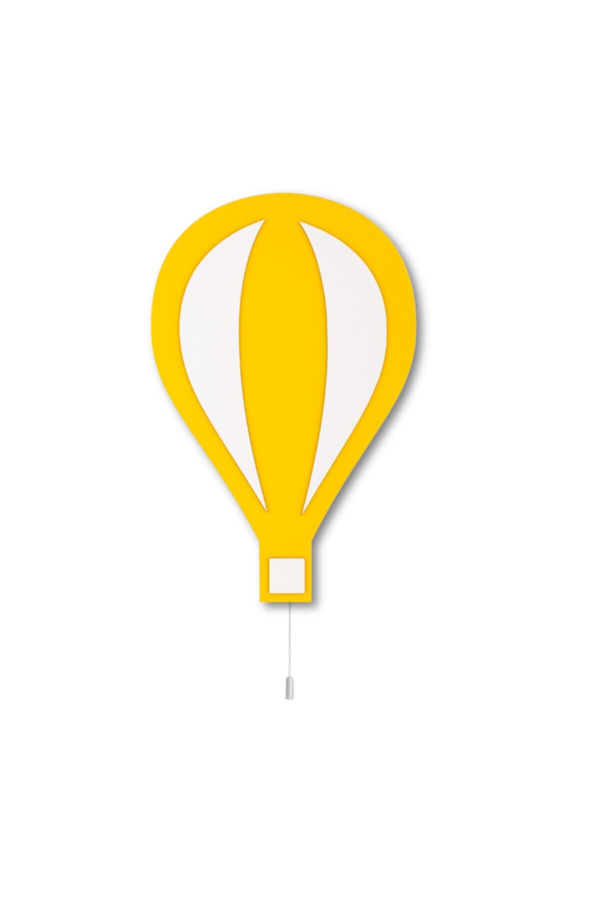 Tinybabyconcept Ahşap Balon Aydınlatma Sarı