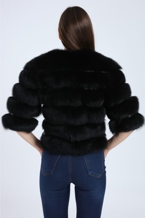 Hakiki Deri Siyah Erkek Deri Mont Afshin Yandan Cepli Deri Ceket Image 6