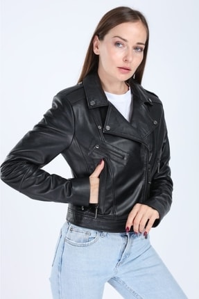 Follow Model Siyah Spor Deri Mont Image 0