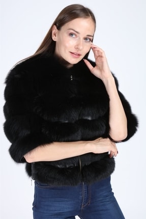 Hakiki Deri Siyah Erkek Deri Mont Afshin Yandan Cepli Deri Ceket Image 1