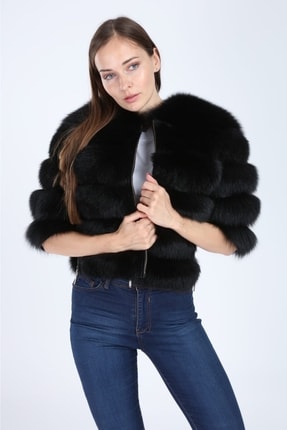 Hakiki Deri Siyah Erkek Deri Mont Afshin Yandan Cepli Deri Ceket Image 2