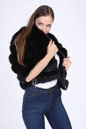 Hakiki Deri Siyah Erkek Deri Mont Afshin Yandan Cepli Deri Ceket Image 5