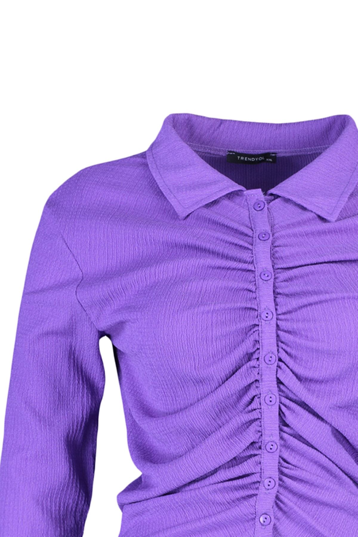 Trendyol Curve Plus Size Blouse - Purple - Regular fit - Trendyol