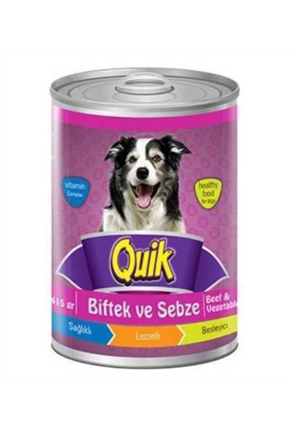 Quik Biftekli Ve Sebzeli Köpek Konservesi 415 Gr