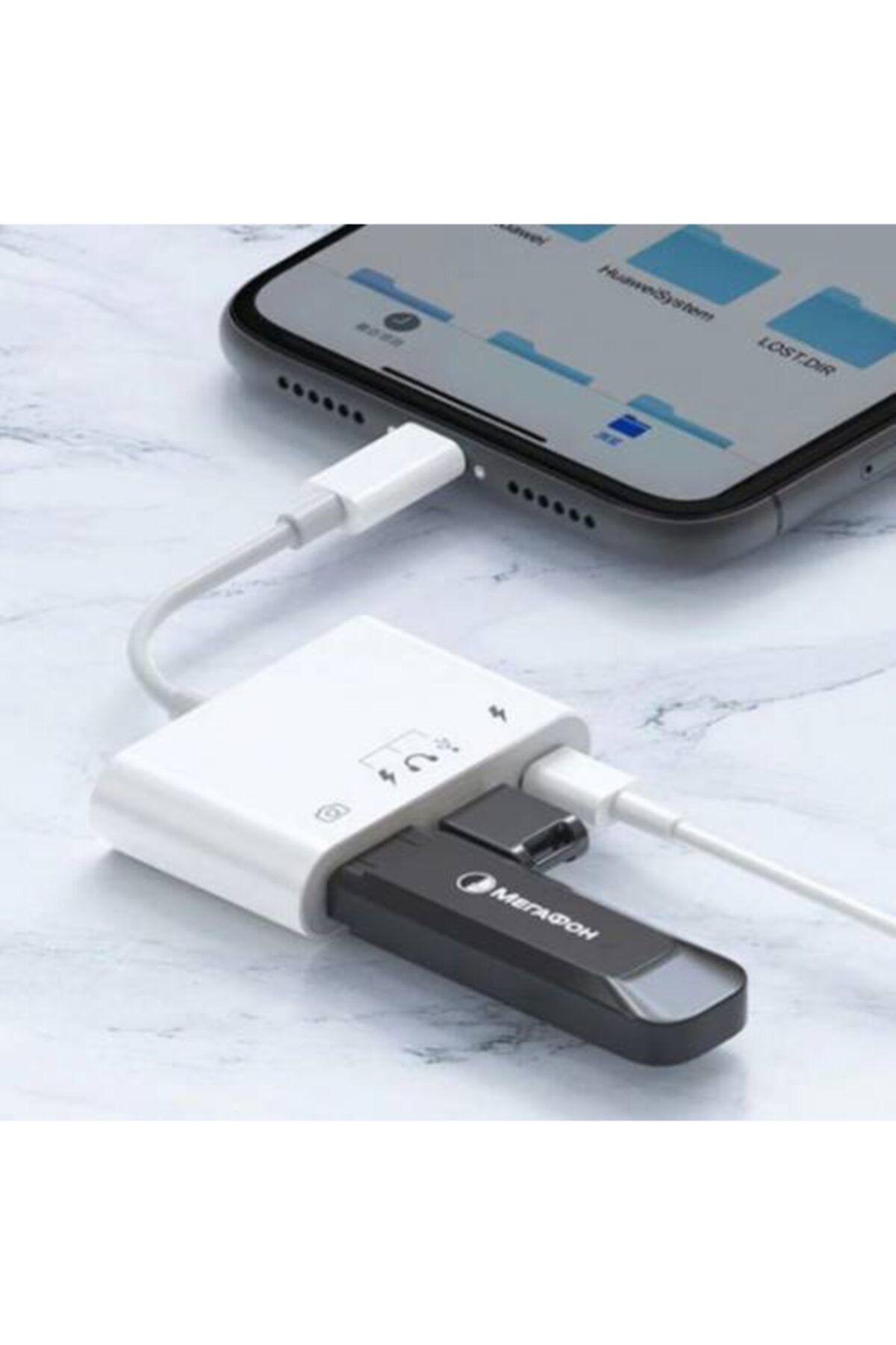 Asaf Eticaret Polham Apple Iphone Otg Hub Type C To Kulaklık Usb Kamera Okuyucu Iphone Klavye Mouse Okuyucu Hub
