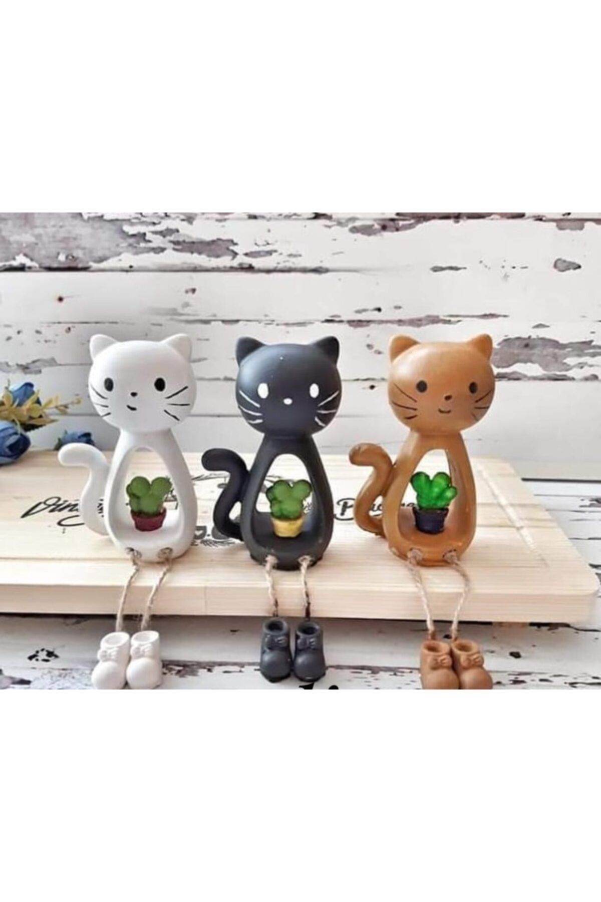 FLORADA Kedi Biblo Ayakları Salllanan Ip Ayaklı 3 Lü Set