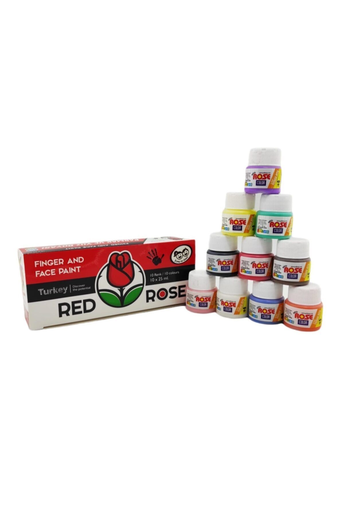 Red Rose Parmak Ve Yüz Boyası 25 Ml 10 Renk