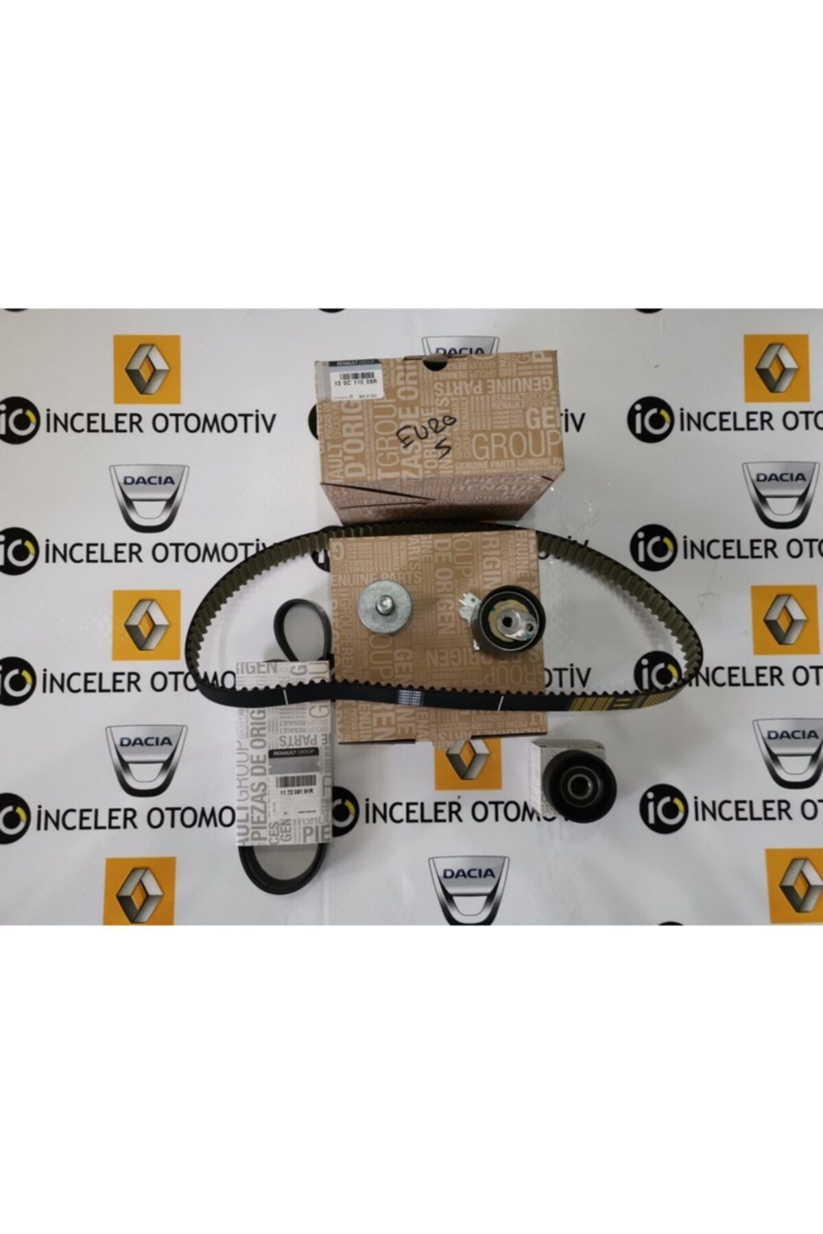 İnceler K9k Euro4 80.000 Bakım Kiti Triger Set V-kayış Gergi Rulman