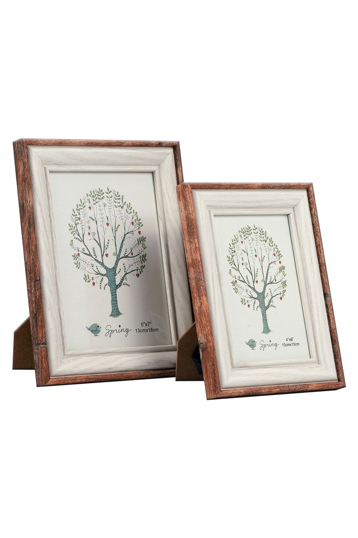Lumiyard 2'li Set Ahşap, Ayaklı Fotoğraf Çerçevesi, 15x20 Ve 13x18