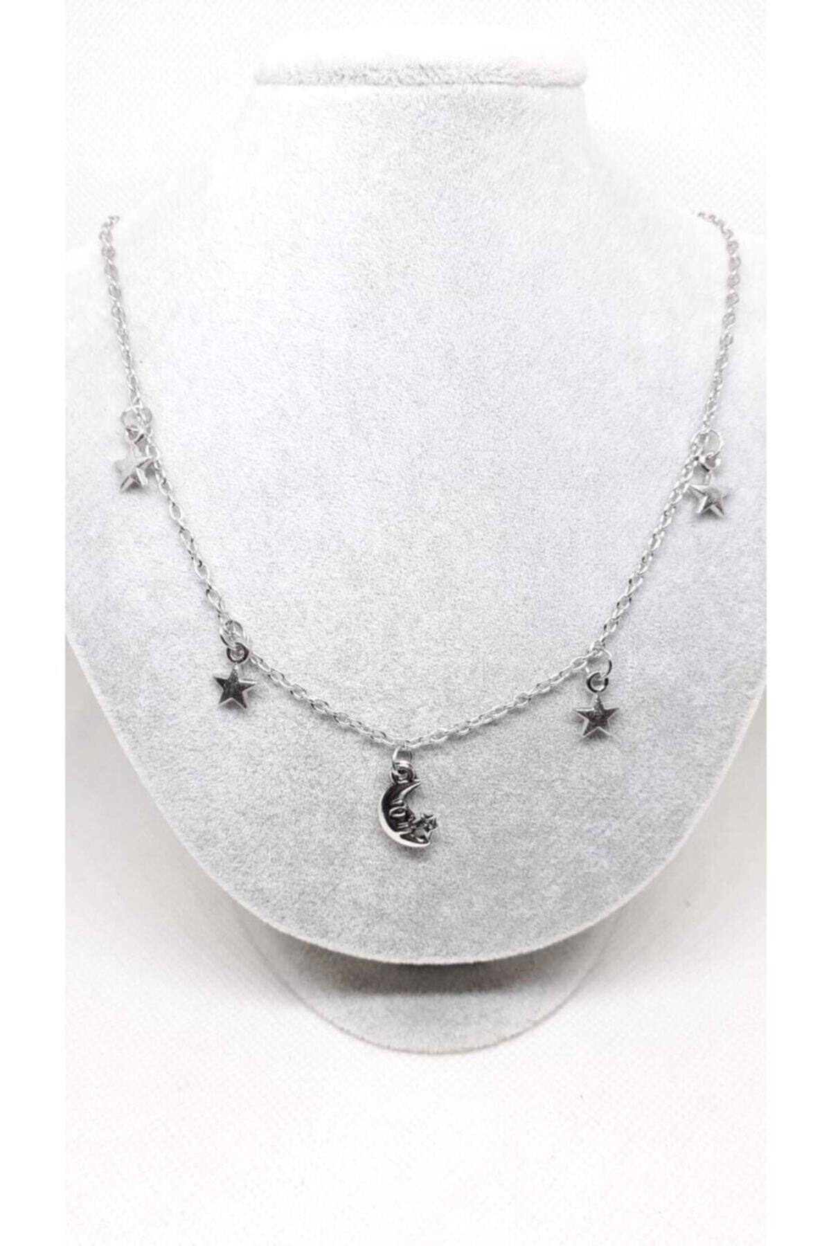 Fugusugu Yıldız Ay Yıldız Choker Kolye