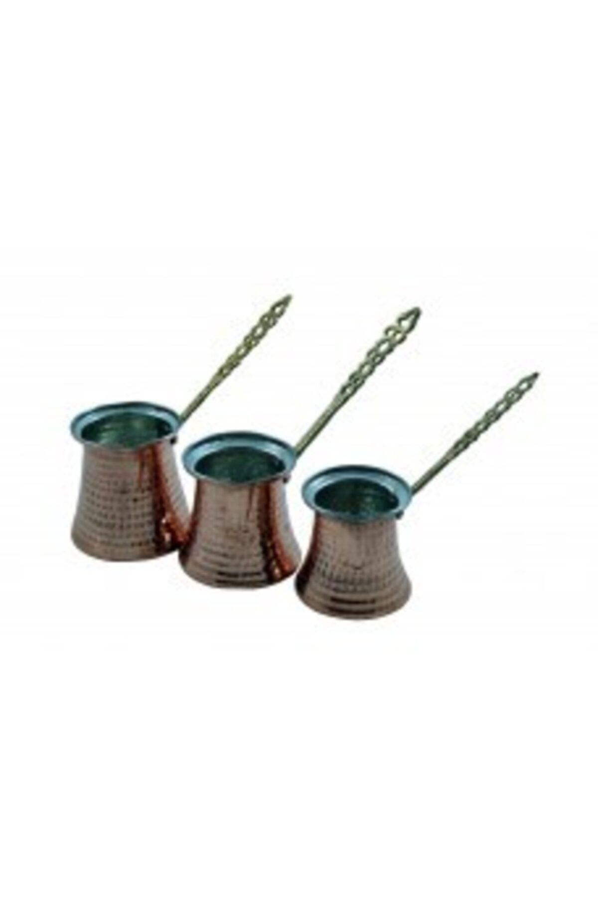 ERÇELİK TİCARET Bakır Cezve 3 Lu Set
