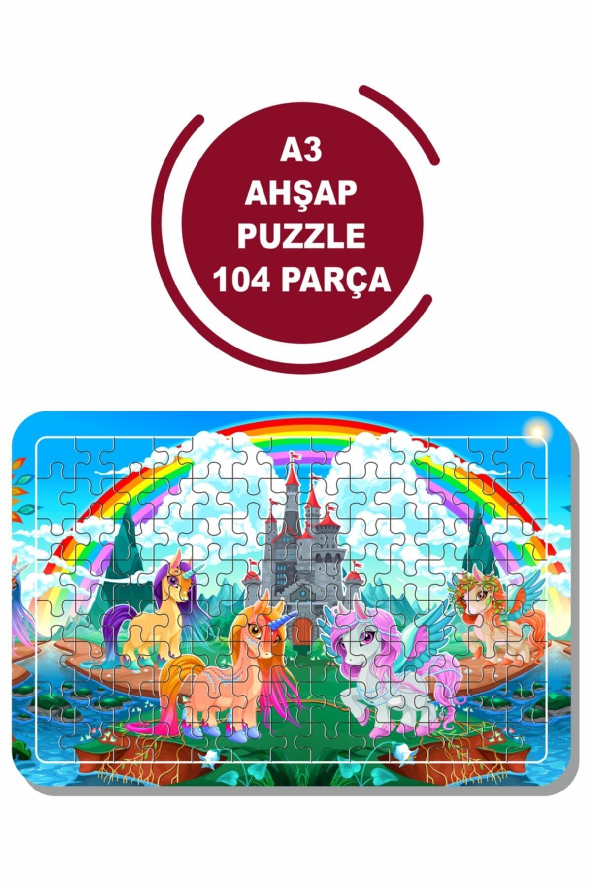 Baskı Atölyesi Unicorn A3 104 Parça Puzzle, Oyuncak, Yapboz