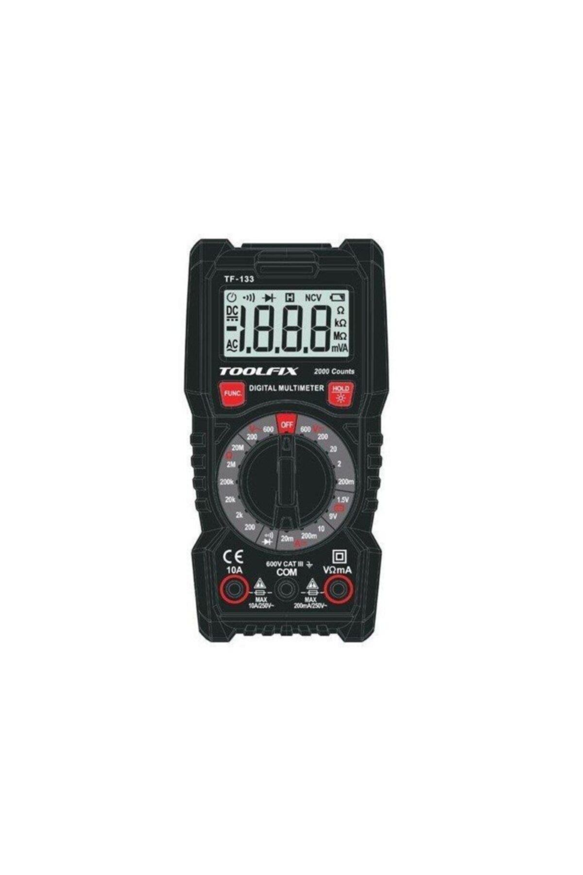 Class Toolfix Tf-133 Dijital Multimetre Ölçü Aleti 600v Lcd Ekranlı