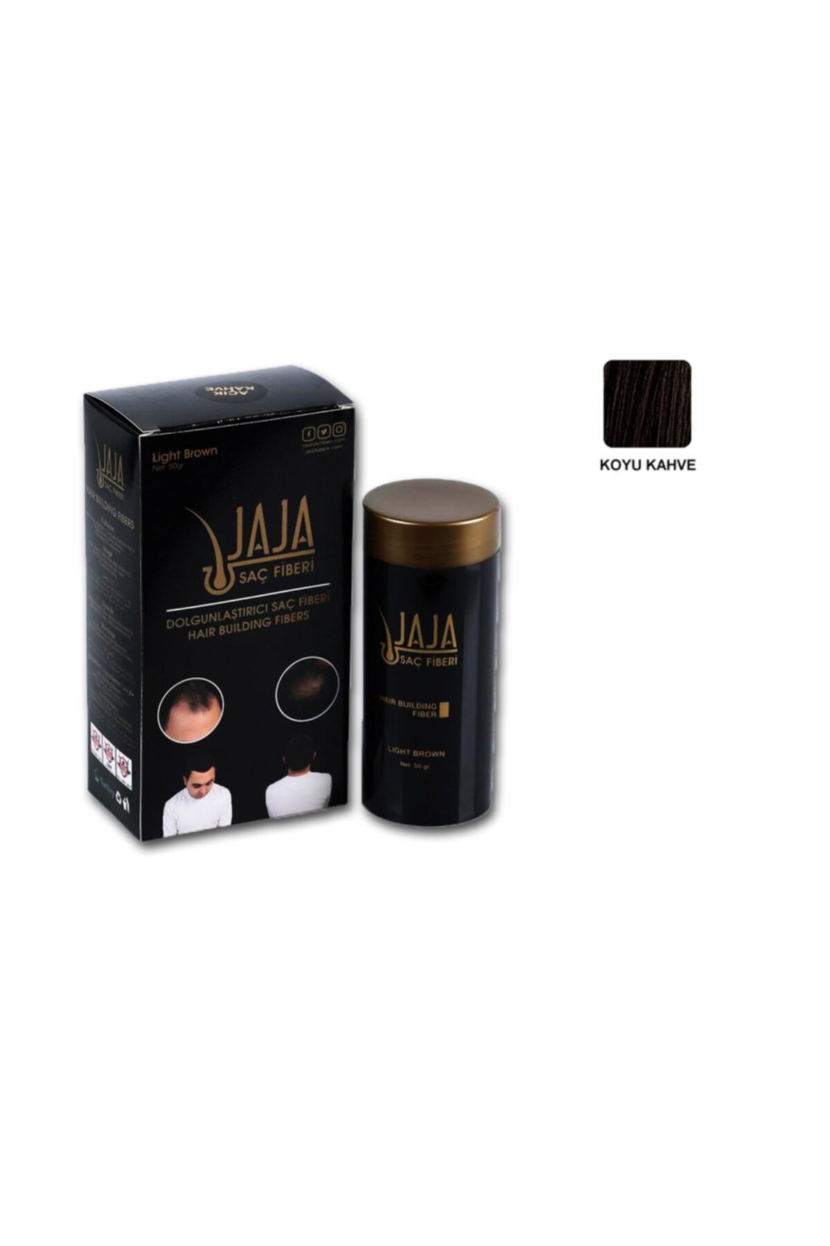 Jaja Koyu Kahve Saç Tozu Topik 50 Gr Yeni Üretim