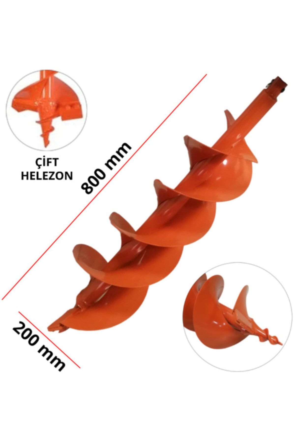 GARDENPRO Garden Pro Çift Helezonlu Toprak Burgu Ucu 200 Mm