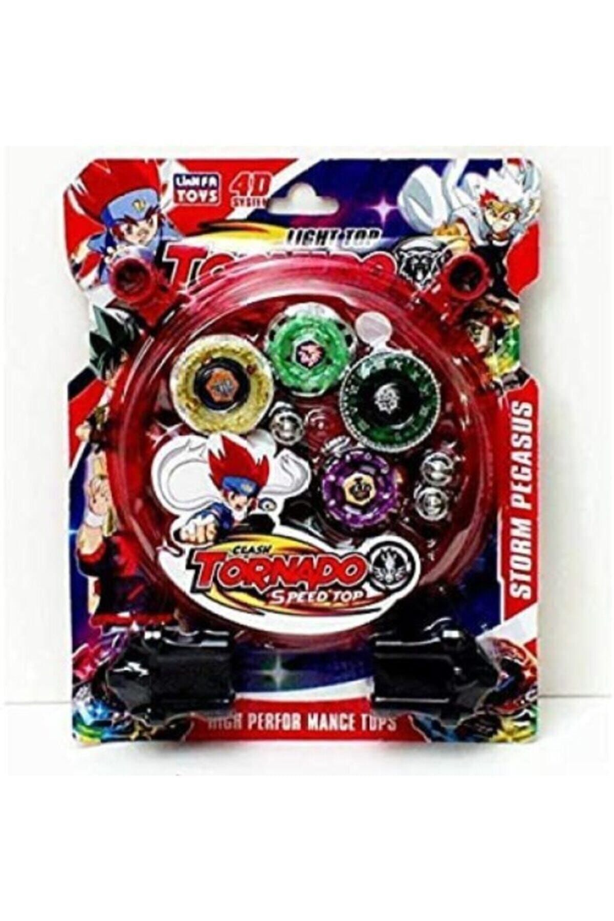 BEYBLADE Metal Fushion Tornado Clash 5d Arenalı 4 Lü Topaç Set