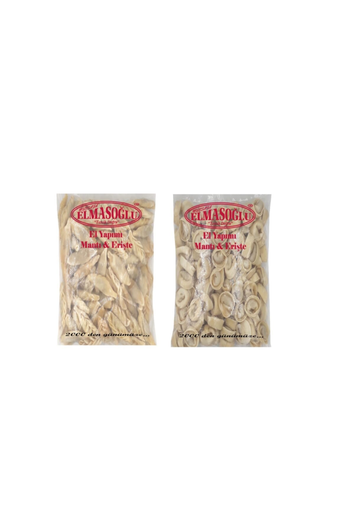ELMASOĞLU MANTI El Yapımı Pelmeni Ve Çerkez Mantı.fırınlanmış Haşlamaya Hazır 500+500 Gr.