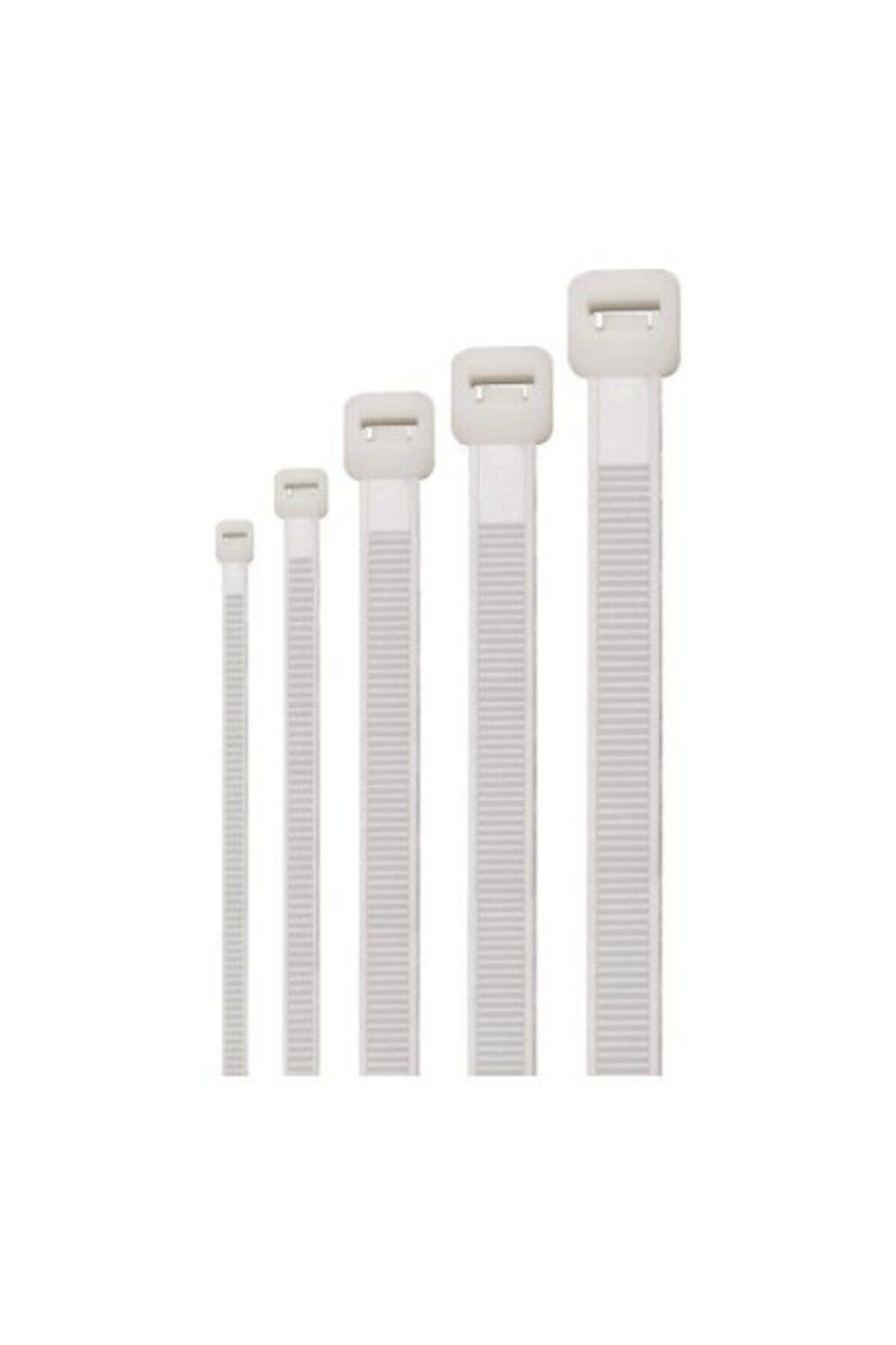 CMKStore Plastik Kelepçe 7,6 X 450 mm Beyaz 35 Adet Tek Boy Kablo Klipsi