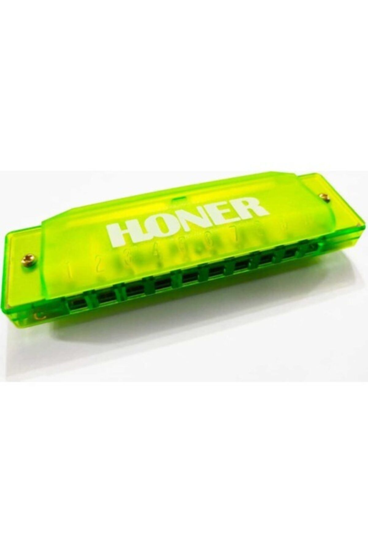 HONER H1006-gr Model 10 Delik Yeşil Renk Plastik Kutulu Mızıka-10 Delikli