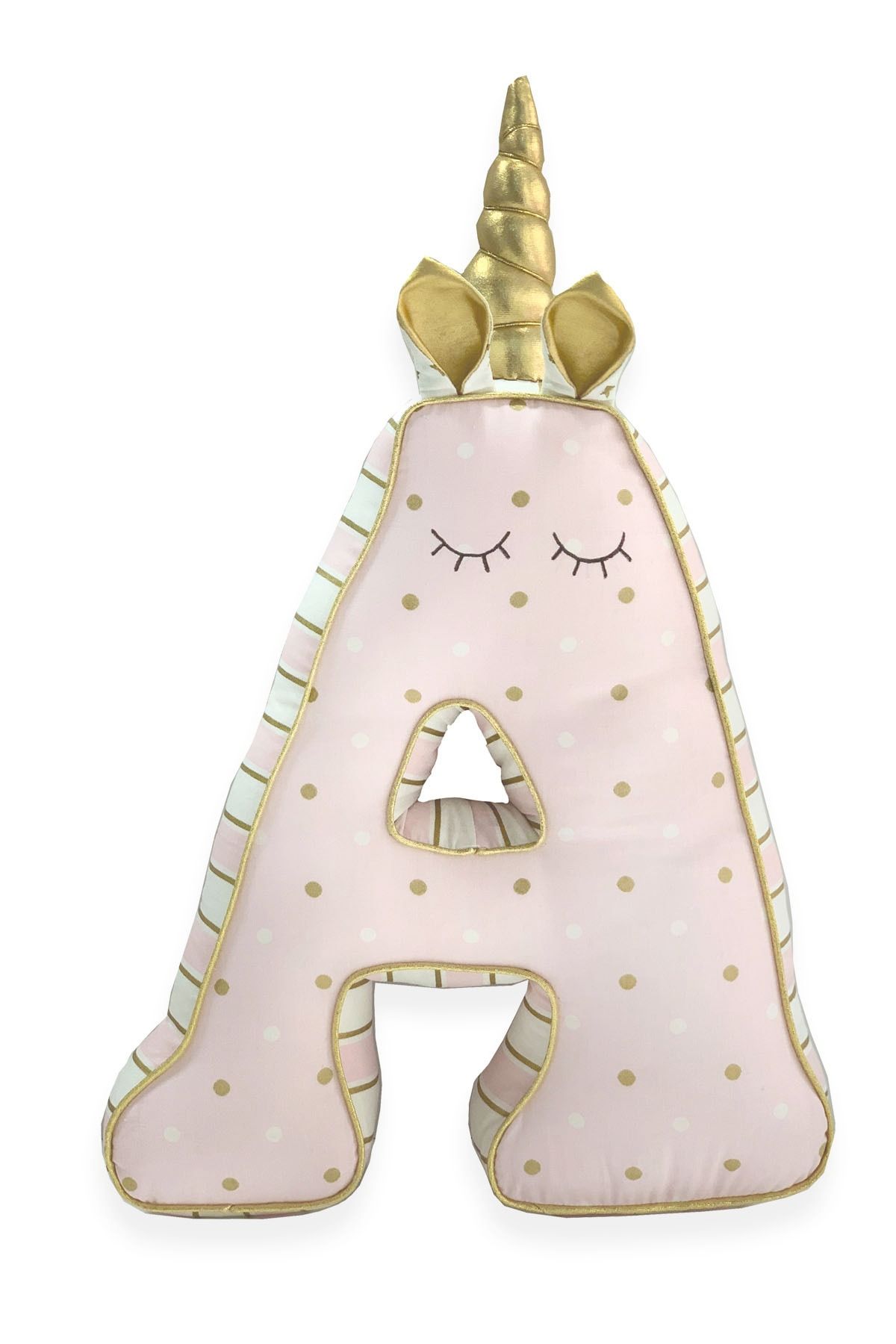 Homamia Dekoratif A Harf Yastık Pembe - 35cm X 28cm