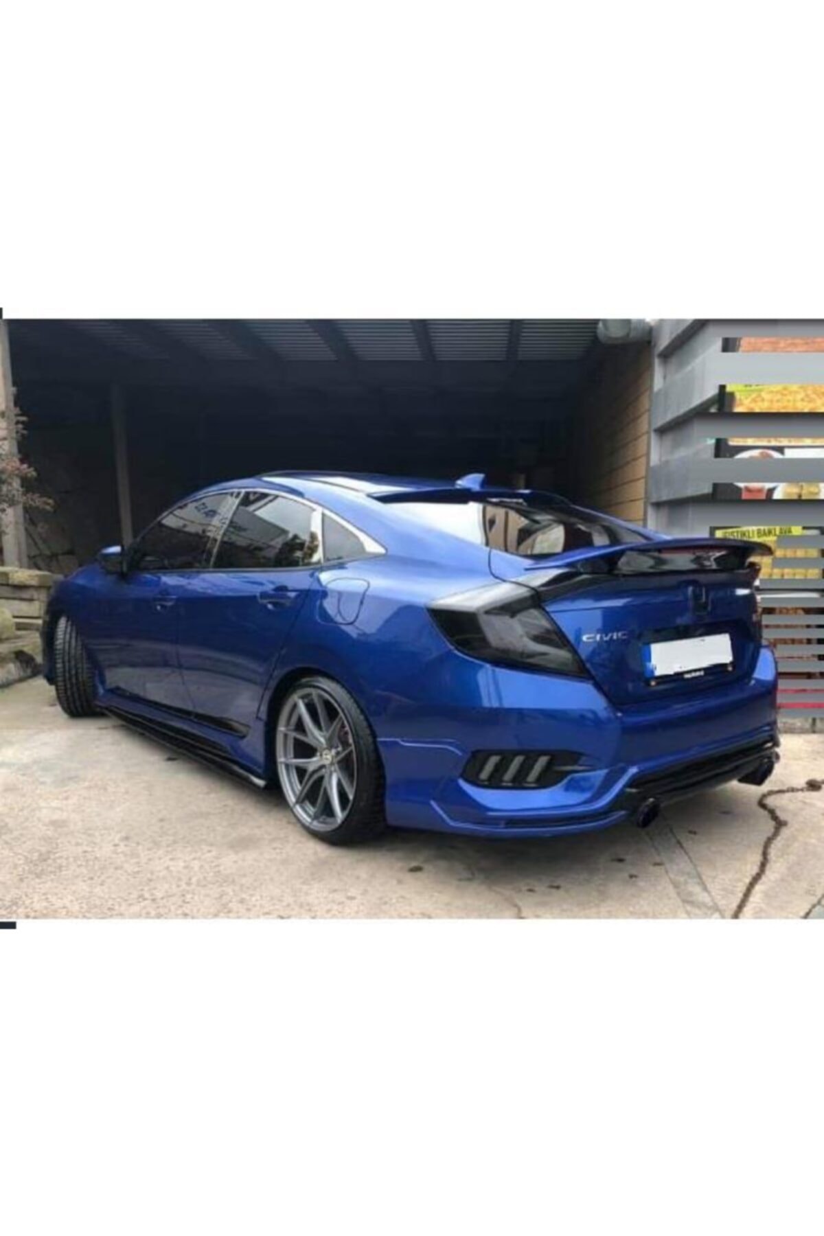 OLED GARAJ Honda Civic Fc5 Si Spoiler Mavi Boyalı