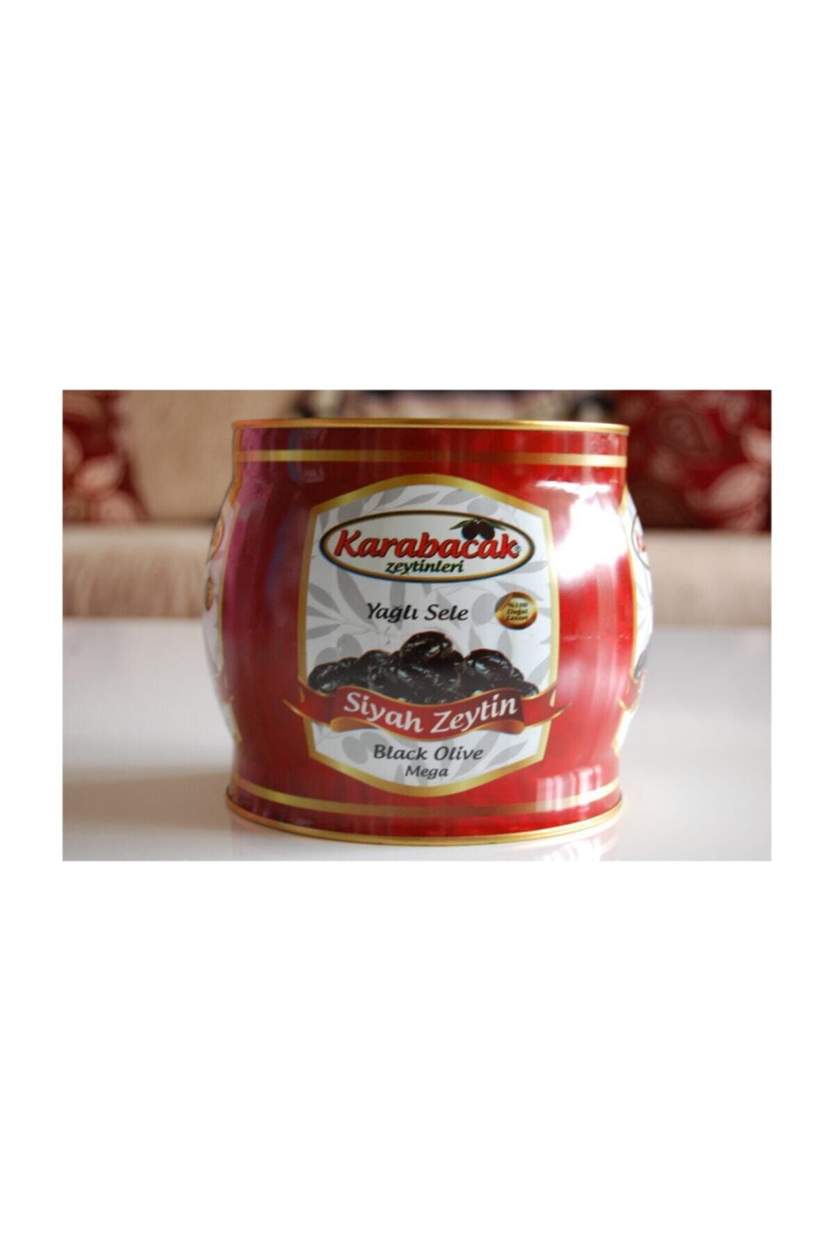 Karabacak Zeytin Karabacak Siyah Zeytin Mega Boy 2 Kg Teneke