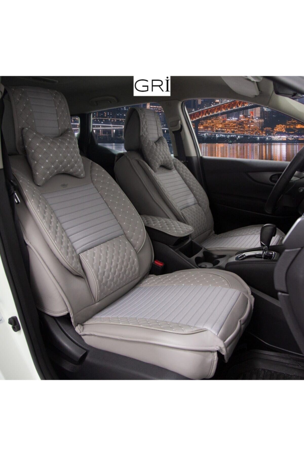 stil toyota corolla yeni luks deri oto koltuk kilifi on arka gri renk fiyati yorumlari trendyol