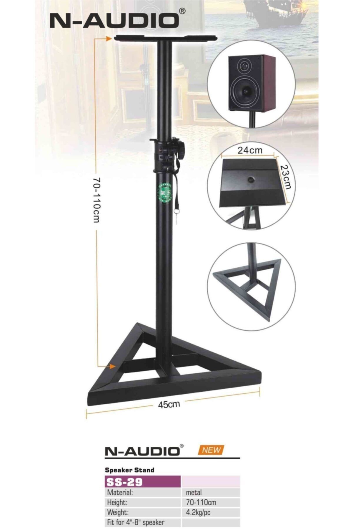 Naudio Ss-29 Studyo Monıtor Sehpası (çift)