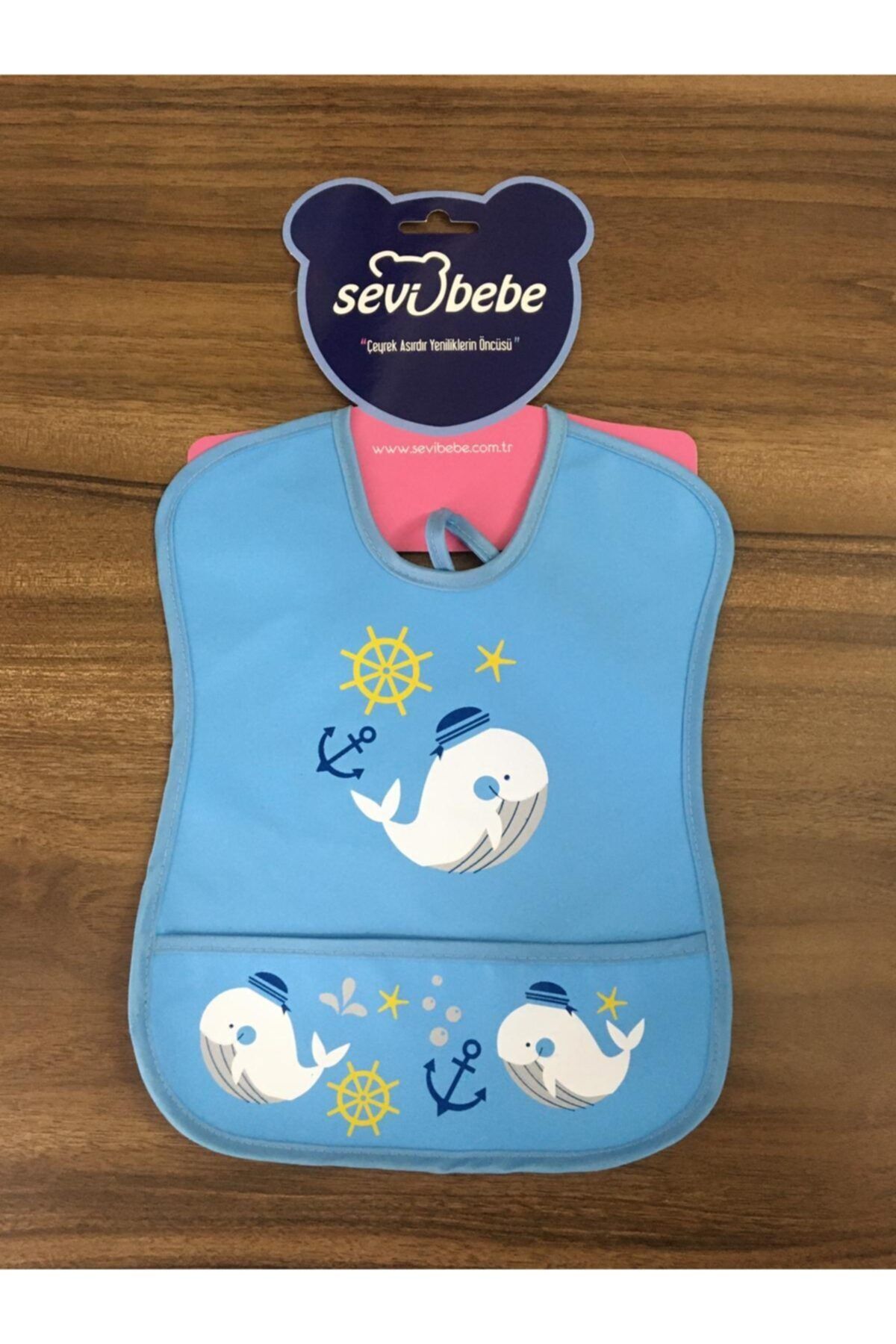 Sevi Bebe Muşamba Bağlamalı Mama Önlüğü
