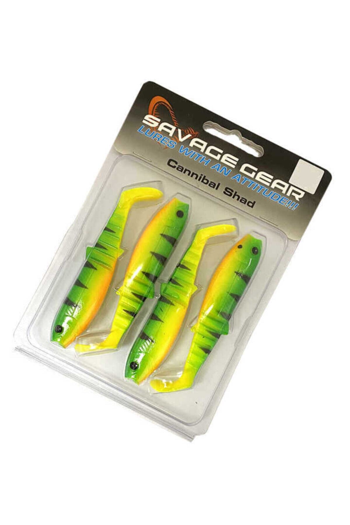 Savage Gear Sarı Cannibal 4'lü  Suni Yem 10 cm