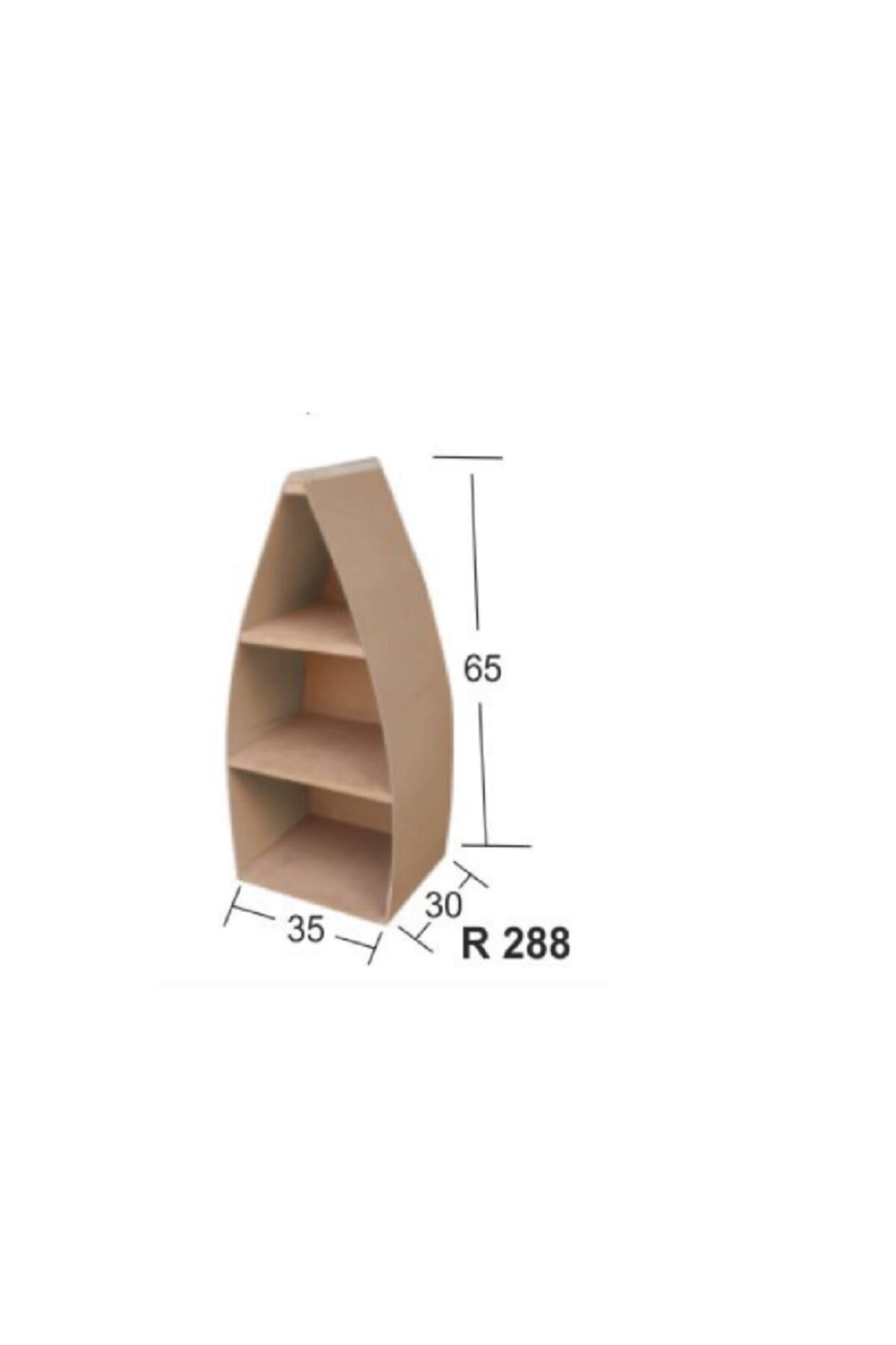Berk Ahşap Boyanabilir Sandal Kitaplık Mini