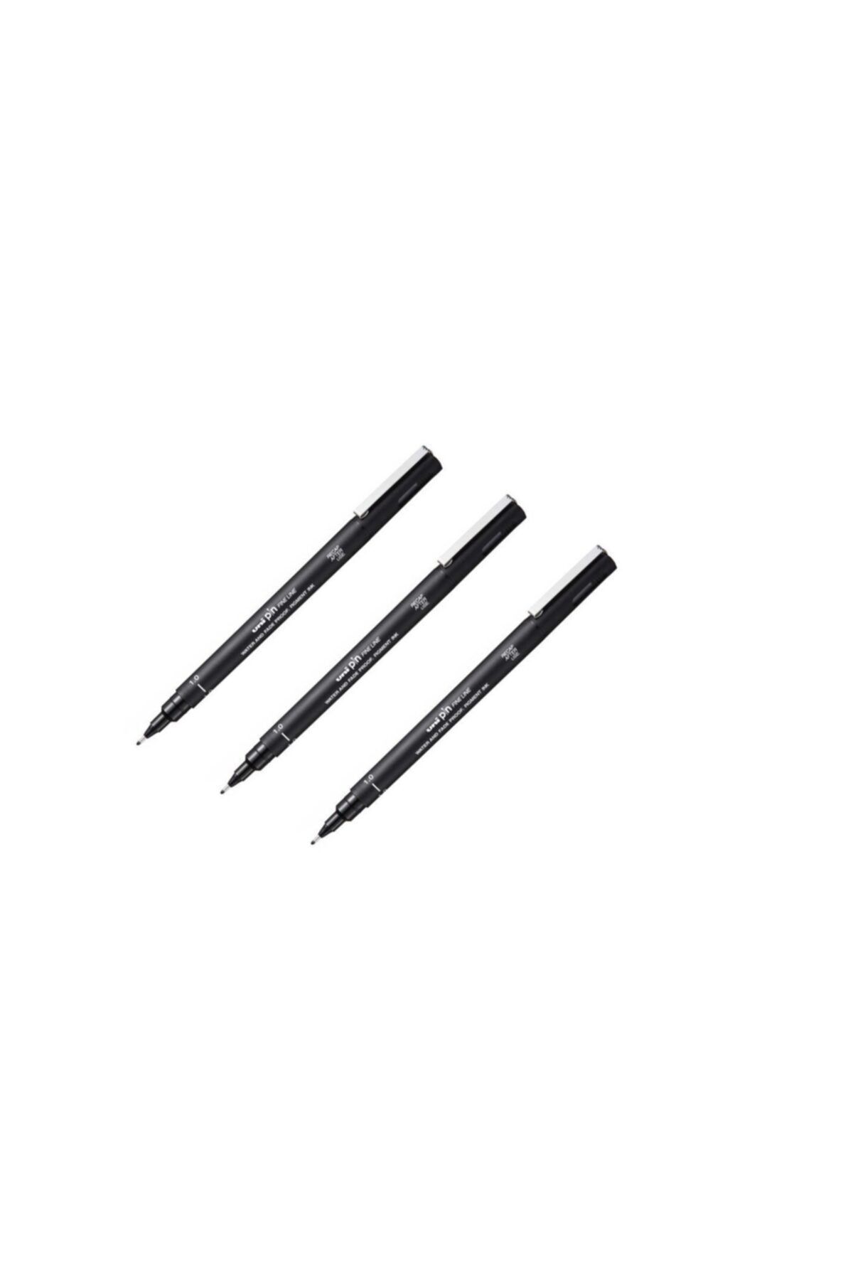 UNİBALL Uni Pin Teknik Çizim Kalemi 1.0 Mm 3 Adet Siyah