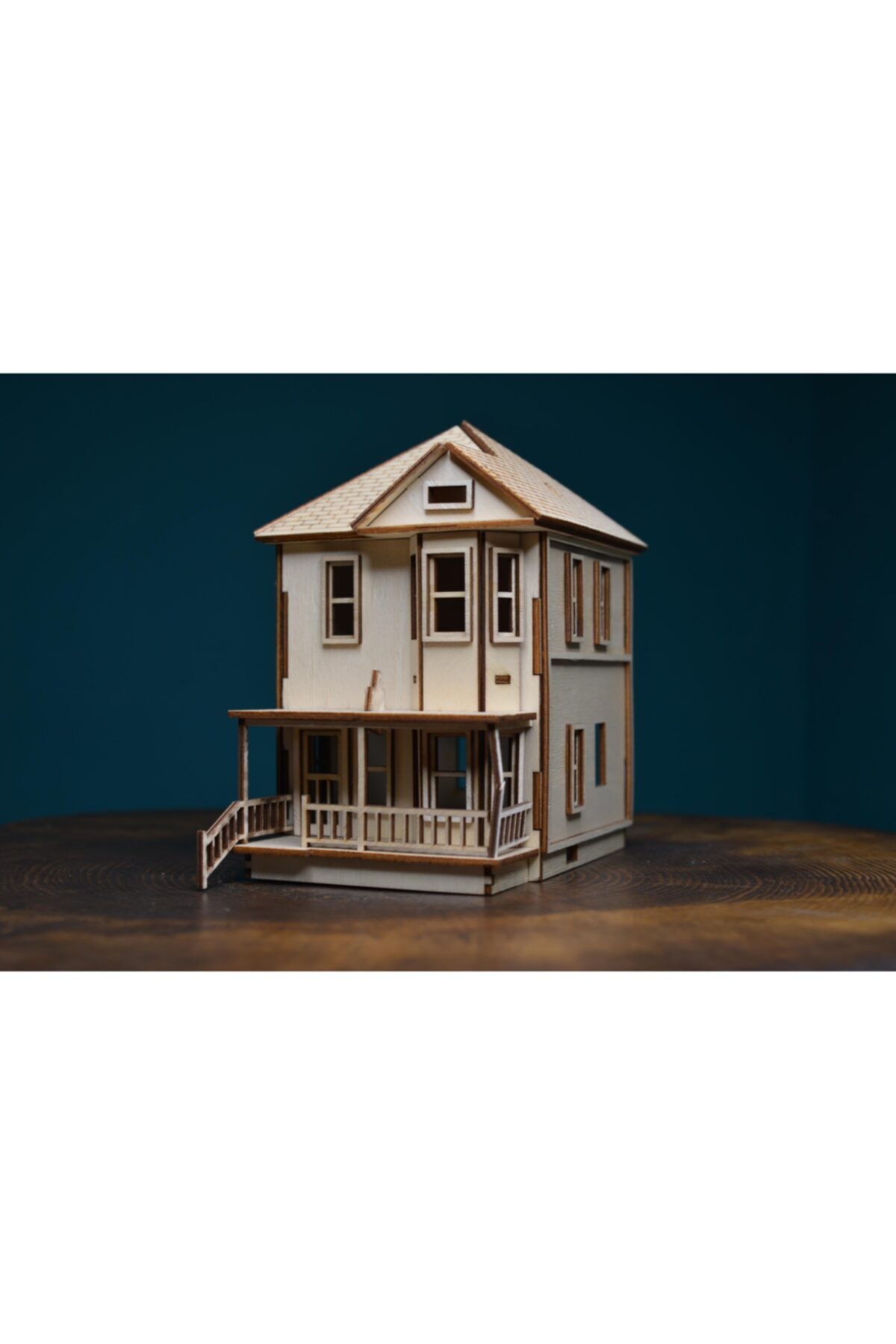 AlibabaPuzzle %100 Ahşap 3d Puzzle Milton Villa Maket 121 Parça Y-603