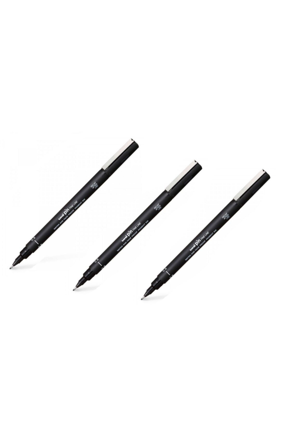 UNİBALL Uni Pin Teknik Çizim Kalemi 0.8 Mm Siyah 3 Adet