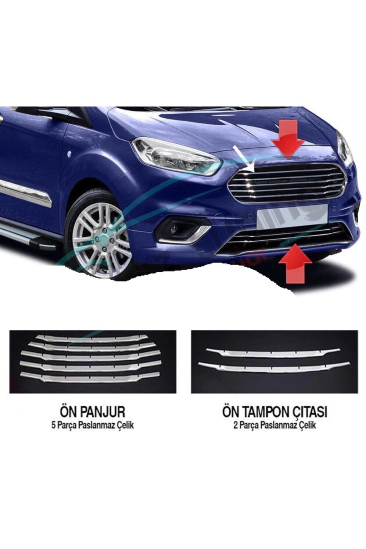 Niken Ford Courier Uyumlu Ön Panjur  7 Parça Geçmeli 2019+