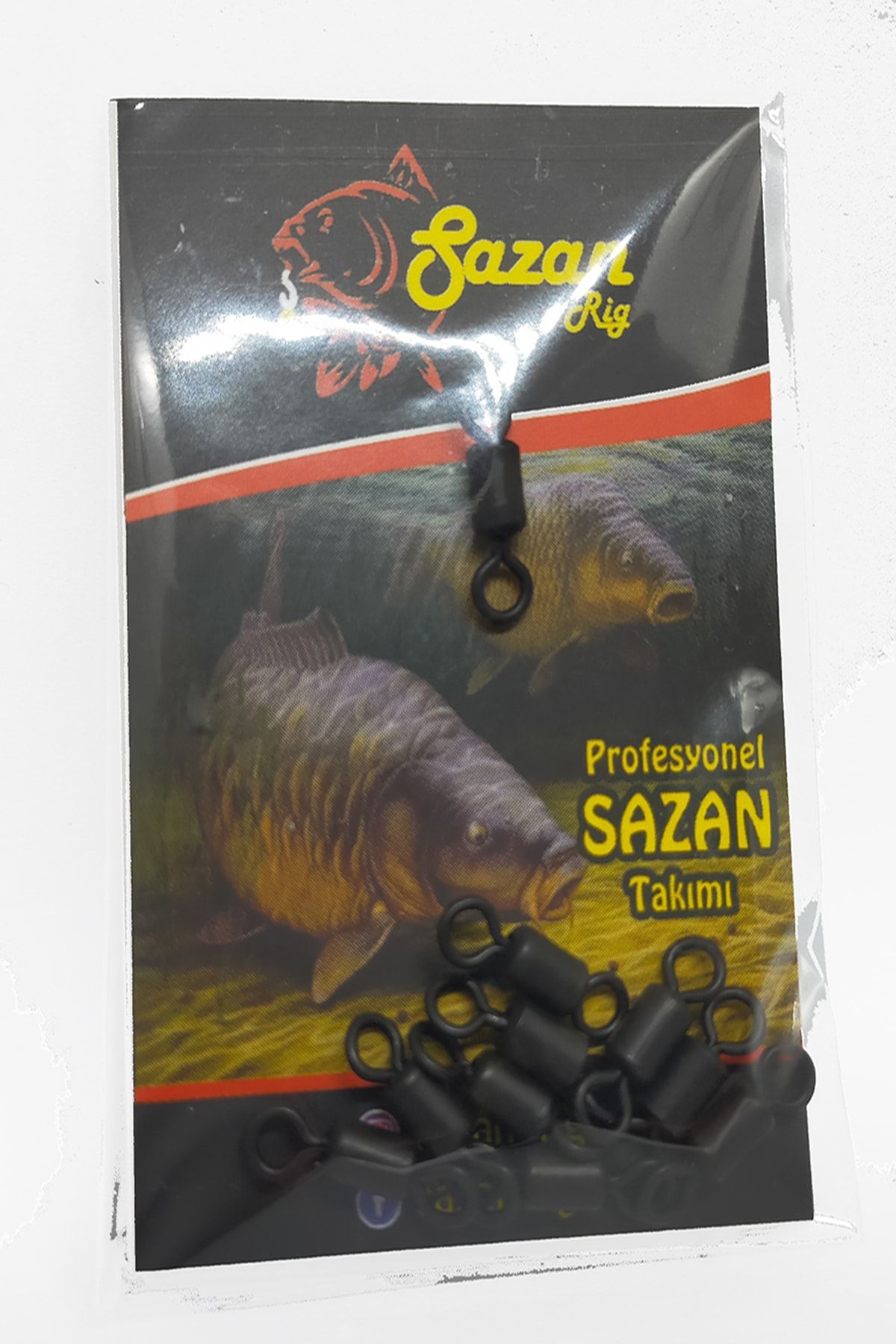 SAZAN RİG Bilyalı Paslanmaz Çelik Siyah Fırdöndü No:4 (10 Adet)